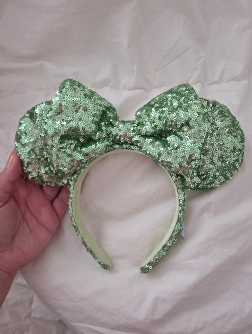 Disney Green Sequin Mouse Ear Headband